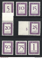 1950 SURINAME - Tasse N° 39/46  8 Valori  MNH/** - Andere & Zonder Classificatie