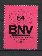Reklamemarke Budapest, Messe BNV 1964  - Erinnophilie