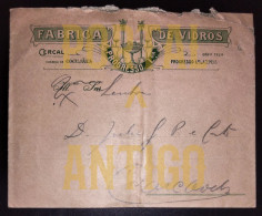 ENVELOPE PUBLICIDADE * FÁBRICA DE VIDROS * PROGRESSO, LDA * OLIVEIRA DE AZEMÉIS * CUCUJÃES * AVEIRO * 1919 * PORTUGAL - Publicidad