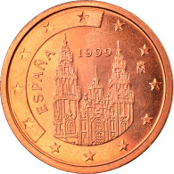 Espagne, 2 Euro Cent, 1999, Madrid, SPL, Copper Plated Steel, KM:1041 - Spanje