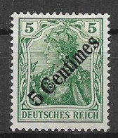 GERMANIA REICH 1908  UFFICI TEDESCHI NEL LEVANTE SOPRASTAMPATI UNIF 52   MLH VF - Sud-Ouest Africain Allemand