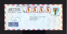 9806-KUWAIT-AIRMAIL MULTIFRANKING COVER SAFAT To WUELFRATH (germany) 1981.Enveloppe AERIEN Arabian Gulf. - Kuwait