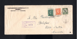 S1260-CANADA-REGISTERED COVER WINNIPEG To HALIFAX 1935.WWII.busta.Enveloppe RECOMMANDE.BRIEF. - Covers & Documents