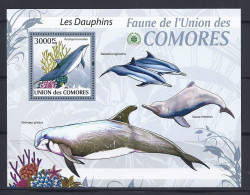 Comores - 2009 - Dolphins - Yv Bf 198 - Delfini