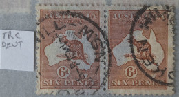 1929 6d Chestnut Sml Multi Wmk Die IlB SG 107 BW 22 Unlisted Var Pair - Used Stamps