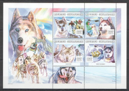Central Africa Rep. (Centrafricaine) - 2001 - Dogs - Yv 1781/84 - Honden
