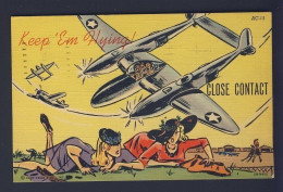 WORLD WAR II - WWII USA Aviation Keep 'Em Flying Airplane - Postcard - Guerre 1939-45
