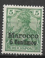 GERMANIA REICH UFFICI IN MAROCCO 1900  FRANCOBOLLI SOPRASTAMPATI YVERT. 8 MLH  VF - Marruecos (oficinas)