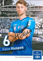 Autogrammkarte AK Felix Huspek FC Blau-Weiß Linz 17-18 BW SK VÖEST VOEST SV Schlüßlberg Grieskirchen Austria Salzburg - Autographes
