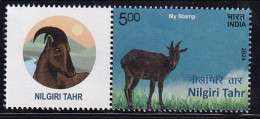 My Stamp Nilgiri Tahr, Goat, State Animal, Biosphere Reserve, Endangered List IUCN Of Tamilnadu India MNH 2024 - Nuovi