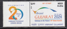 My Stamp 2024 India, Vibrant Gujarat Global Investmant Summit. - Neufs