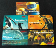 Singapore SMRT TransitLink Metro Train Subway Ticket Card, DHL, Set Of 5 Used Cards - Singapour