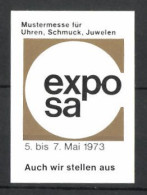 Reklamemarke Salzburg, Mustermesse Für Uhren, Schmuck Und Juwelen 1973  - Erinnophilie