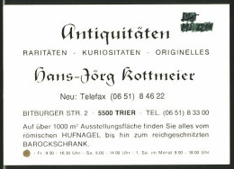 Vertreterkarte Trier, Antiquitäten Hans-Jörg Kottmeier, Bitburger Str. 2, Rücksetig Geschäftshaus  - Unclassified