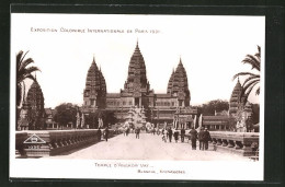 AK Paris, Exposition Coloniale Internationale 1931, Temple D`Angkor Vat  - Ausstellungen