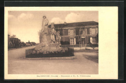 CPA Ste-Hermine, Monument á Mr. G. Clémenceau  - Sainte Hermine
