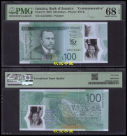 Jamaica 100 Dollars 2023, Polymer, Commemorative, AA Prefix, PMG68 - Giamaica