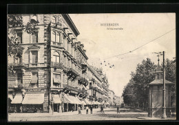 AK Wiesbaden, Blick In Die Wilhelmstrasse  - Wiesbaden