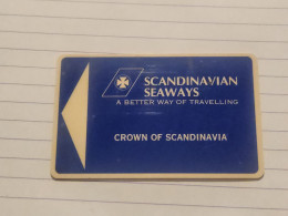 SWEDEN-SCANDINAVIAN SEA WAYS CROWN-KEY CARD-(1067)(?)GOOD CARD - Hotel Keycards