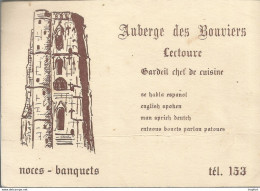 152 / CDV Carte Publicitaire De Visite PUB Advertising Card / LECTOURE Auberge DES OUVRIERS HOTEL Gardeil - Visiting Cards