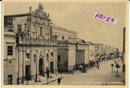 Sicilia-trapani-castelvetrano Piazza E Via Garibaldi Veduta Anni 30 40 (v.retro) - Altri & Non Classificati