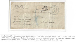 Mecklenburg-Schwerin Paketbegleitbrief Lübz - Neukloster, Aufgabezettel #IB937 - Mecklenburg-Schwerin