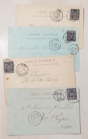 (O7) LOT 4 Paix Et Commerce Sur Cartes Pionnières - Mechanical Postmarks (Advertisement)