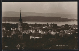 AK Emmishofen, Ortsansicht Aus Der Vogelschau Mit Kirchturm Und Fluss  - Autres & Non Classés