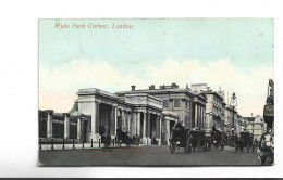 CPA LONDON HIDE PARK CORNER  En 1907! ! (voir Timbre) - Hyde Park