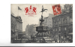 CPA LONDON PICCADILLY CIRCUS  En 1908! ! (voir Timbre) - Piccadilly Circus