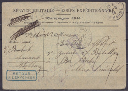 CP En Franchise "SERVICE MILITAIRE - CORPS EXPEDITIONNAIRE / Campagne 1914" Càd CHAUMONT /13-9-1914 Pour Zouave à BER RE - Guerra De 1914-18