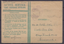 Env. "Active Service / ARMY PRIVILEGE ENVELOPE" En Franchise Obl. Mécanique "8 BASE /16.II.1945/ ARMY POST OFFICE" Pour  - Brieven En Documenten