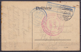 CP Postkarte En Franchise D'un Prisonnier Belge Càpt FRIEDRICHSFELD Bei WESEL /10.12.1914 Pour Sa Mère à URSEL BERKEN Pr - Prisioneros