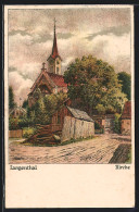 Künstler-AK Langenthal, Motiv Der Kirche  - Langenthal