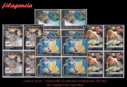 CUBA. BLOQUES DE CUATRO. 2000-23 TURISMO. FAUNA MARINA. PECES - Nuevos