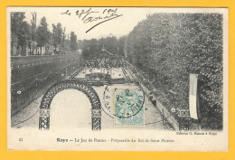 CPA ROYE  Le Jeu De Paume Préparatifs Du Bal De Saint-Florent 1906 - Roye