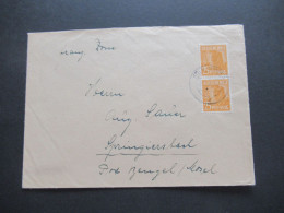 1947 Kontrollrat Nr.952 (2) MeF Fernbrief Köln Nippes - Springiersbach Post Bengel Mosel - Cartas & Documentos