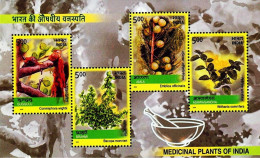 INDIA 2003 MEDICINAL PLANTS OF INDIA MINIATURE SHEET MS MNH - Nuovi