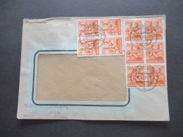 SBZ Währungsreform ZF Zehnfachfrankatur 29.6.1948 Tagesstempel Mittweida Abs. Stp. Nährmittelwerk Mittweida - Covers & Documents