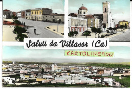 Sardegna-cagliari-villasor Veduta Vedutine Saluti Da Villasor Anni 60 - Sonstige & Ohne Zuordnung