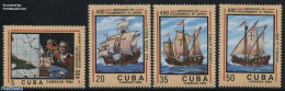 Cuba 1982 Discovery Of America 4v, Mint NH, History - Transport - Explorers - Ships And Boats - Ongebruikt