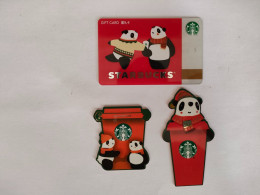 China Gift Cards, Starbucks, 500 RMB,  2020,(3pcs) - Cartes Cadeaux