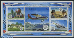 Lesotho 1983 Aviation Bi-centenary S/s, Mint NH, Transport - Balloons - Aircraft & Aviation - Mongolfiere