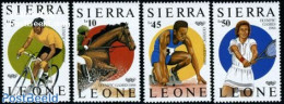 Sierra Leone 1987 Olympic Games Seoul 4v, Mint NH, Nature - Sport - Horses - Athletics - Cycling - Olympic Games - Ten.. - Atletica