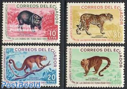 Ecuador 1961 Tena, Animals 4v, Mint NH, Nature - Animals (others & Mixed) - Cat Family - Equateur