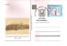 CDV 197 Slovakia Michalovce Postoffice Anniversary 2011 NOTICE! POOR SCAN, THE CARD IS PERFECT! - Post