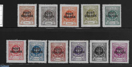 Poland 1925 Port Gdansk, Definitives 11v, Unused (hinged), History - Coat Of Arms - Unused Stamps