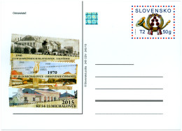 CDV 245 Slovakia Post Horn Michalovce Stamp Collectors Club 2015 Großmichel,  Nagymihály - Post