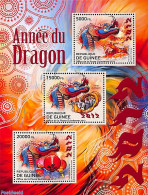 Guinea, Republic 2012 Year Of The Dragon 3v M/s, Mint NH, Various - New Year - Nieuwjaar