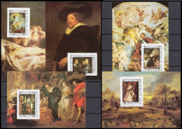 NIGER 1978 ART Paintings: Rubens - 400. Complete Set Of 5 Imperforate S/sheets, MNH *RARE* - Rubens